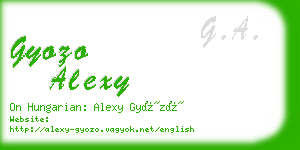 gyozo alexy business card